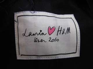 Lanvin For H & M Black/Navy Blue Trim Frayed Edge Double Breasted 