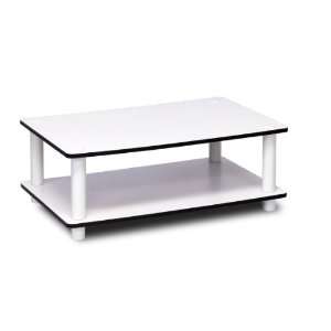  Furinno 11172 Just 2 Tier Coffee Table, White Finish with 