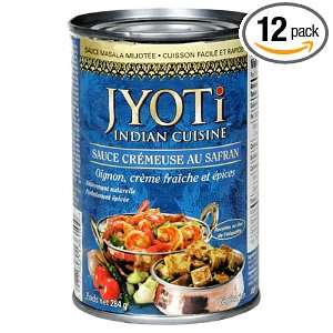 Jyoti Natural Foods Saffron Cream Sauce, 10 Ounce Cans (Pack of 12)