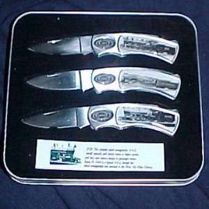  Three Train Pocket Knife Gift Box 