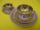 RWK Bavaria Gold Plated China  Pink & Gold   58 pieces