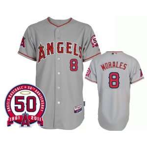 Los Angeles Angels #8 Kendry Morales Grey 2011 MLB Authentic Jerseys 