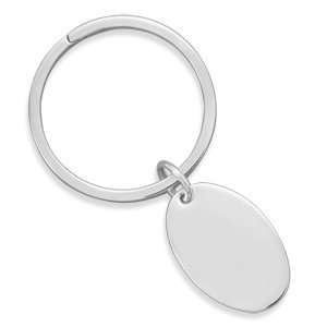 Key Ring with Oval Engravable Tag Jewelry