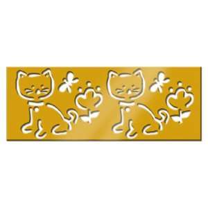  Inch by 4 Inch Border Brass Stencil , Cat Arts, Crafts & Sewing