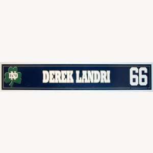  Derek Landri #66 2006 Notre Dame Locker Tag vs UCLA 