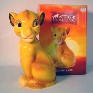  Disneys the Lion King Simba Ceramic Bank: Toys & Games