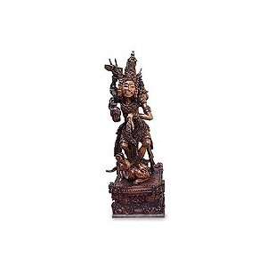  Wood statuette, Kingly God Home & Kitchen