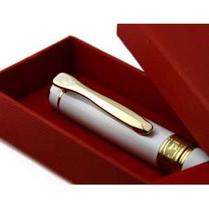  Kaiduoli Deluxe White Gold Rang with Dragon Fountain Pen 