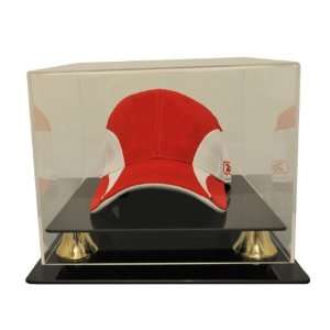  Cap case, gold risers   Baseball Display Cases: Sports 
