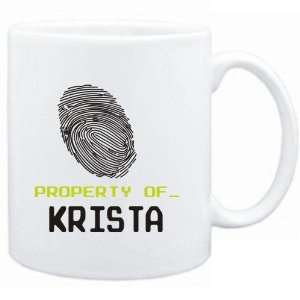  Mug White  Property of _ Krista   Fingerprint  Female 