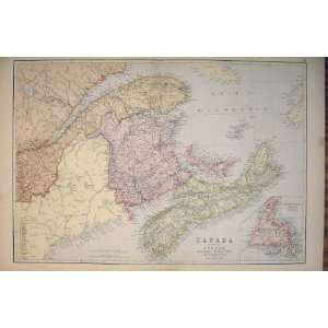  Canada Quebec Nova Scotia Brunswick Newfoundland Map