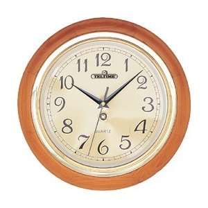  Crescent Round Wooden Wall Clock SS 95612: Home & Kitchen