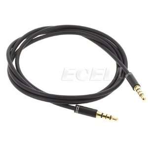    GOLD PLATED BLACK 3.5MM STEREO AUX SPEAKER JACK CABLE Electronics