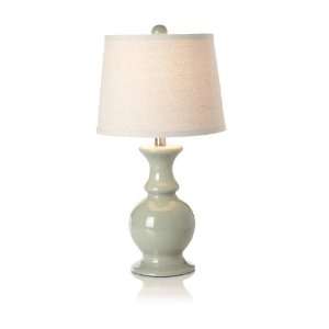  Blue Gray Solid Color Ceramic Bedside Table Lamp
