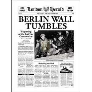  Anonymous   Berlin Wall Tumbles Size 12x16 by Unknown 