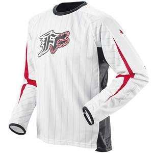    Fox Racing Shortcut Jersey   2008   Large/White/Red: Automotive