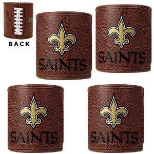 New Orleans Saints 4pc Football Can Holder Set