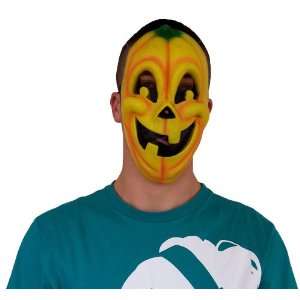 Yellow Pumpkin Childrens Halloween Mask 