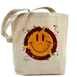  Tote Bag Recycle Symbol Smiley Face 