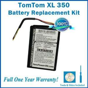 Battery Replacement Kit for TomTom XL 350 with Installation Video 