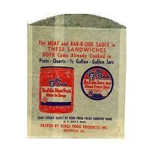   Vintage Mrs. Rincks Barbeque BBQ Snack Bags 1940s 