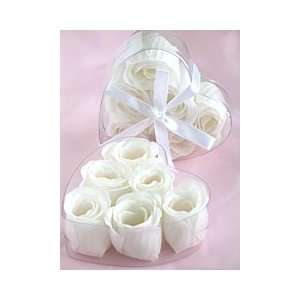  White Rose Petal Soaps (6 rose soaps per box)   PACK OF 5 