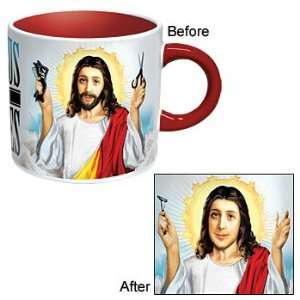    Jesus Shaves Ceramic Mug   Novelty Coffee Cup 