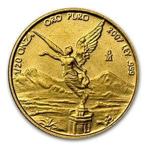  2007 1/20 oz Gold Mexican Libertad (Brilliant Uncirculated 