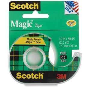 Scotch #810 Magic Transparent Tape   Magic Tape in Dispenser, 22 yards 