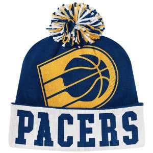 Indiana Pacers adidas Originals Navy Style Option Long Pom Knit Hat 