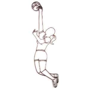  Female Volleyball Player Iron Sports Wall Decor by World 