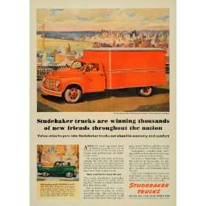 1950 Ad Studebaker Trucks Hauling South Bend Indiana   Original Print 