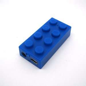  Building block Blue Mini MP3 Player Supports 8GB Micro SD Card 