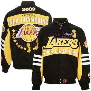   2009 NBA Champions Black Twill Embroidered Applique Champs Jacket
