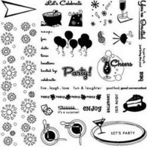    Fiskars 12 8905 CELEBRATE 36pc Clear Rubber Stamps: Toys & Games