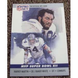 1990 Pro Set Harvey Martin and Randy White # 12 NFL Football Super 