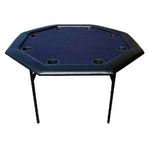  48 inch Octagon Poker Table w/ Folding Legs   Blue: Sports 