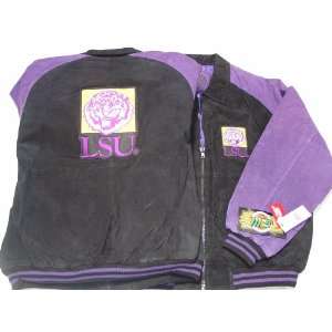  LSU Tigers NCAA G III Leather Suede Jacket #2
