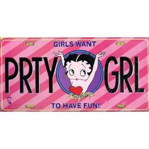  Betty Boop License Plate Party Girl 