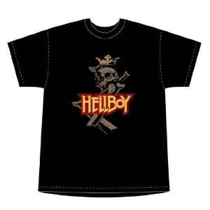  Hellboy Logo With Bones Black T Shirt Large Toys & Games