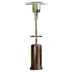 Tall Patio Heater With Table   Hammered Bronze
