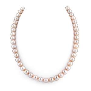  8 9mm Lavender Freshwater Pearl Necklace, 20 Inch Matinee 