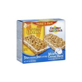 Milk N Cereal Bars, Variety Pack with Honey Nut Cheerios, Cocoa Puffs 