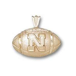  Nebraska Cornhuskers N Football Lapel Pin   10KT Gold 