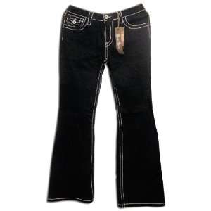  Black Stretch Boot Cut Jeans 