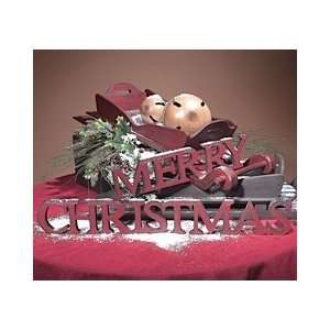   Sleigh Bells Christmas Ornaments Large Merry Christmas Sign Holiday