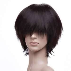  Short Black Anime Cosplay Costume Wig Hair: Toys & Games