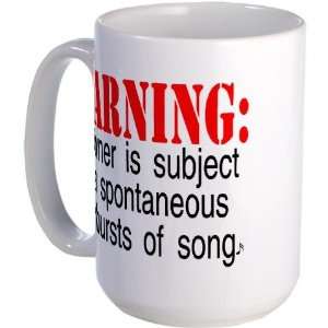 Warning: Owner subject to sp Funny Large Mug by CafePress:  