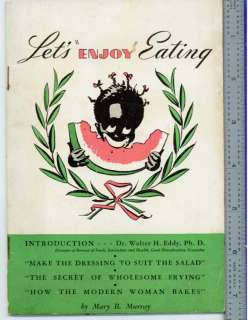 Rare Antique 1932 Black Americana Cookbook~Enjoy Eating  