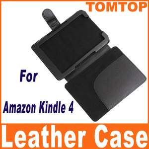   Leather Case Cover for  New Kindle 4 4th Generation Black  